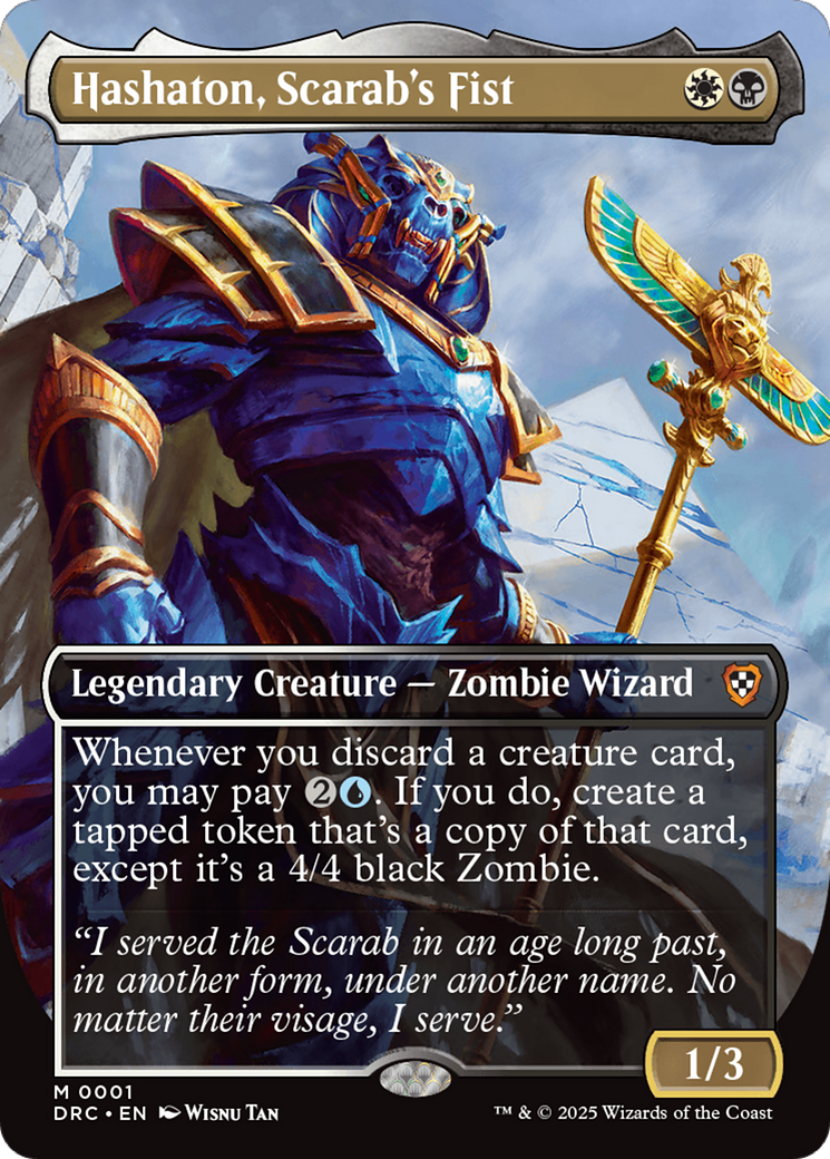 Hashaton, Scarab's Fist (DRC-001) - Aetherdrift Commander Foil