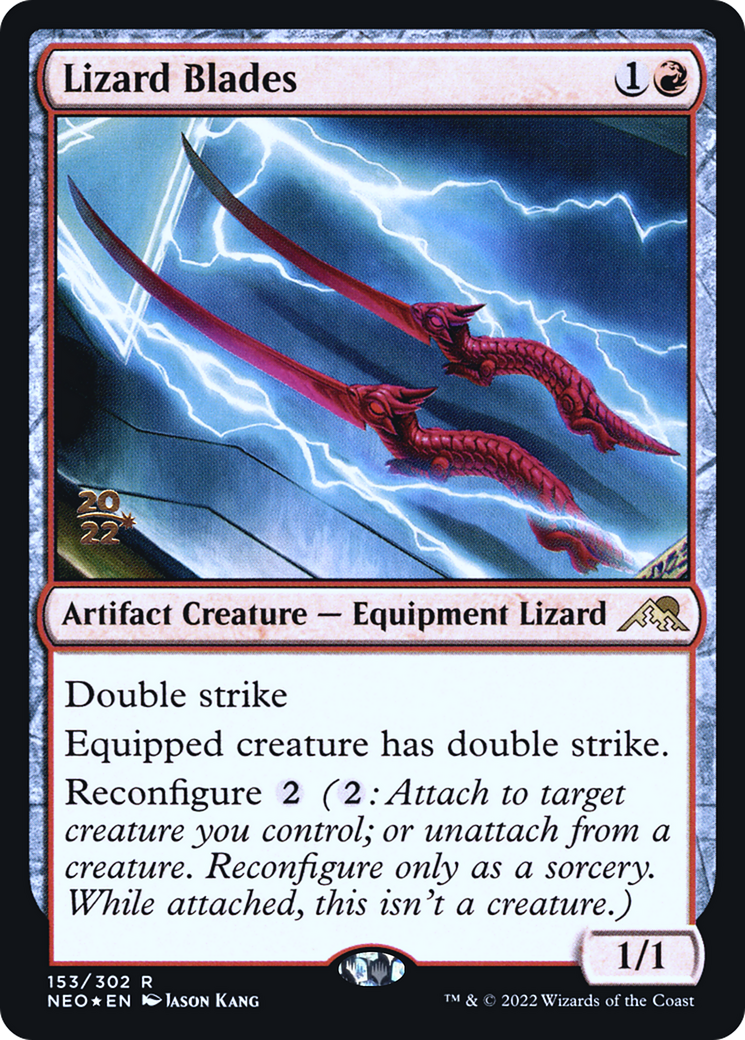 Lizard Blades (PRE-153) - Kamigawa: Neon Dynasty Promos Foil