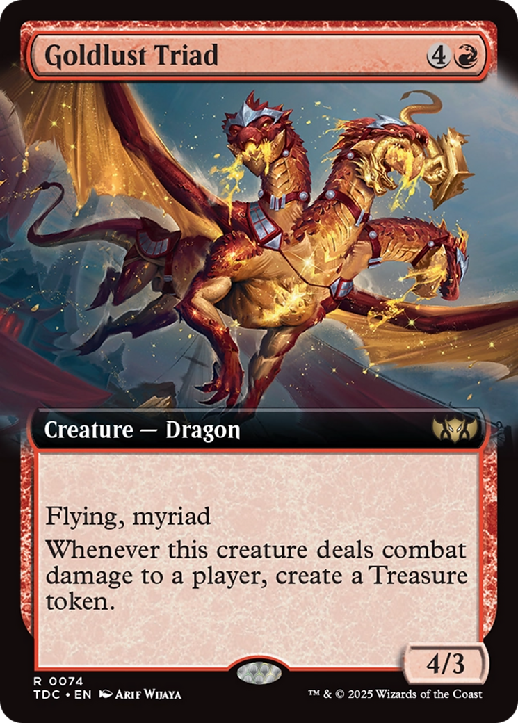Goldlust Triad (TDC-074) - Tarkir: Dragonstorm Commander: (Extended Art)