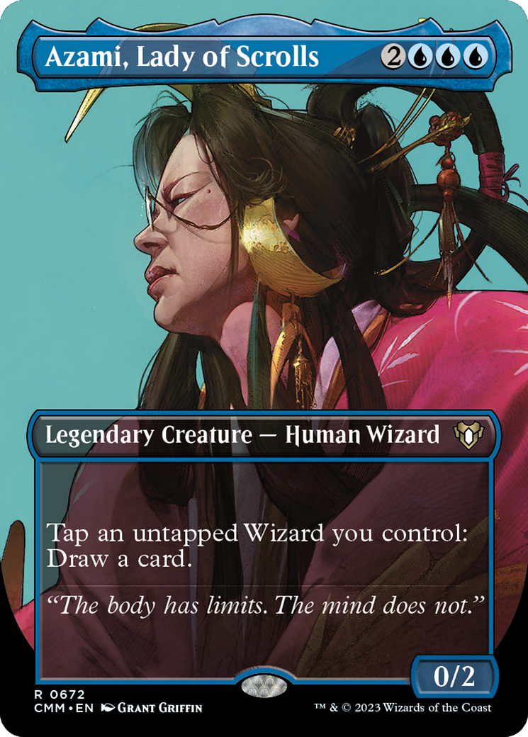 Azami, Lady of Scrolls (CMM-672) - Commander Masters (Borderless) Foil