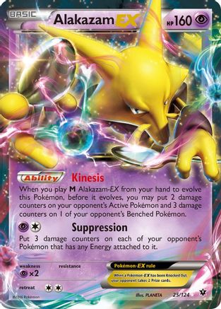 Alakazam EX 25/124 - XY Fates Collide Holofoil
