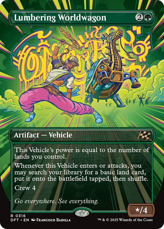 Lumbering Worldwagon (Borderless) (DFT-316) - Aetherdrift Foil