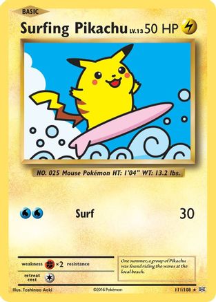 Surfing Pikachu 111/108 - XY Evolutions