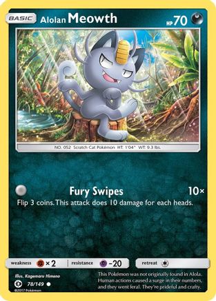 Alolan Meowth 78/149 - SM Base Set