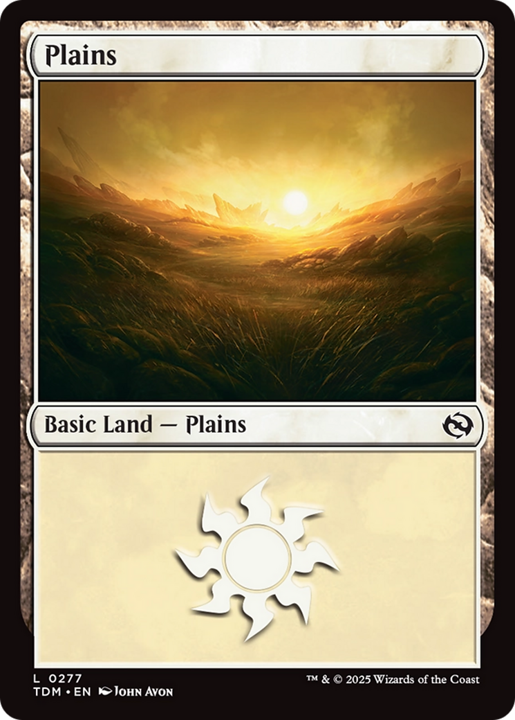 Plains (0277) (TDM-277) - Tarkir: Dragonstorm Foil