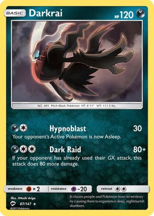 Darkrai 87/147 - SM Burning Shadows Holofoil