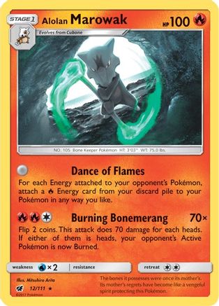 Alolan Marowak 12/111 - SM Crimson Invasion Holofoil