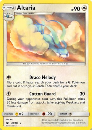 Altaria 80/111 - SM Crimson Invasion Reverse Holofoil