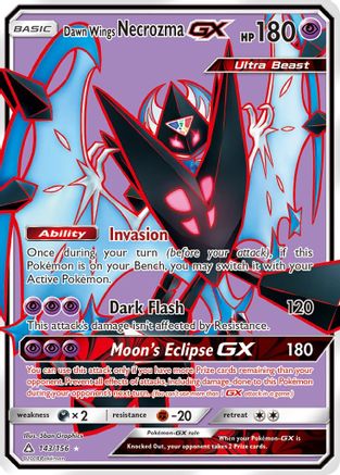 Dawn Wings Necrozma GX (Full Art) 143/156 - SM Ultra Prism Holofoil