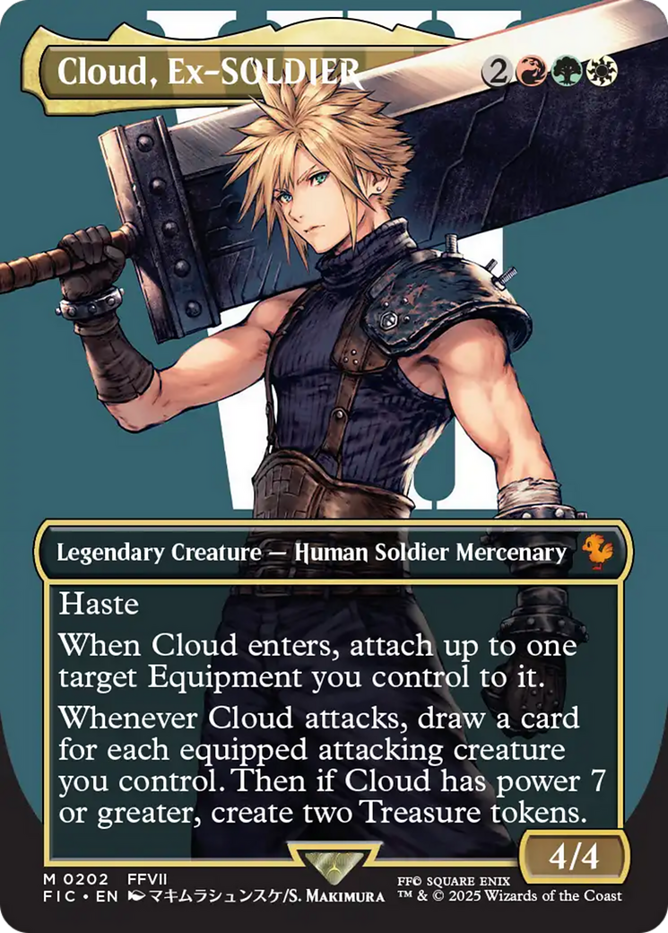 Cloud, Ex-SOLDIER (FIC-202) - Commander: FINAL FANTASY (Borderless) Foil