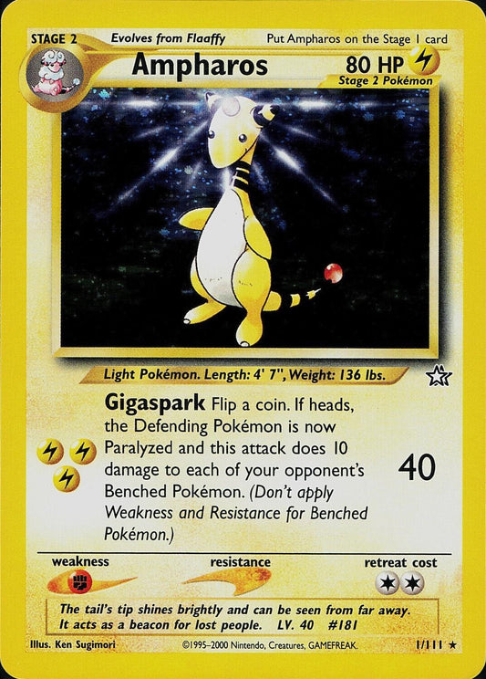 Ampharos 1/111 - Neo Genesis Unlimited Holofoil