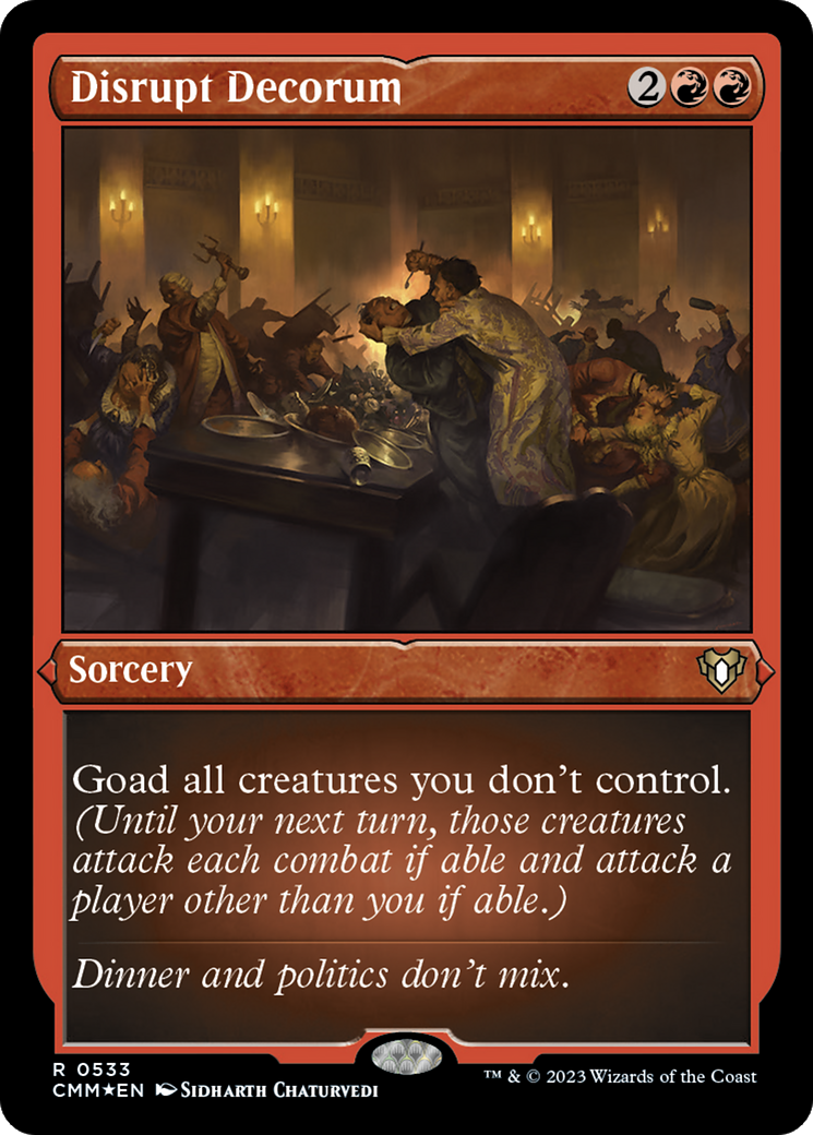 Disrupt Decorum (CMM-533) - Commander Masters Etched Foil