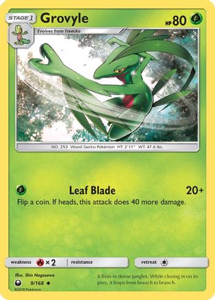 Grovyle 9/168 - SM Celestial Storm Reverse Holofoil