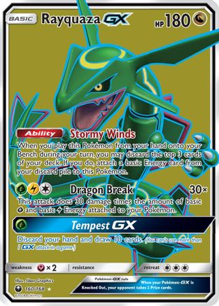 Rayquaza GX (Full Art) 160/168 - SM Celestial Storm Holofoil