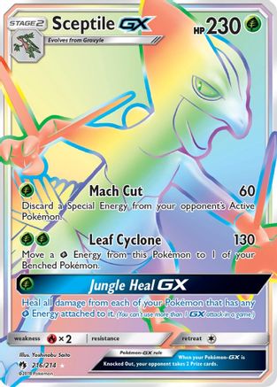 Sceptile GX (Secret) 216/214 - SM Lost Thunder Holofoil