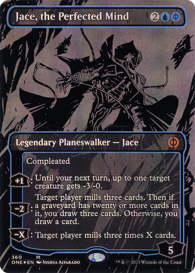 Jace, the Perfected Mind (ONE-360) - Phyrexia: All Will Be One (Borderless) Foil