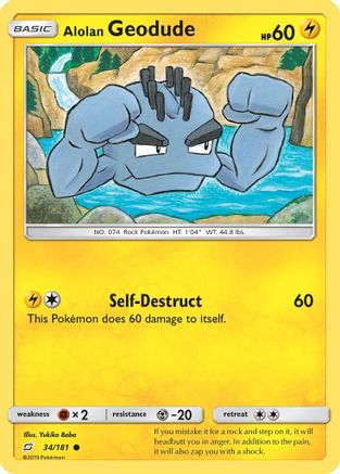 Alolan Geodude (34) 34/181 - SM Team Up