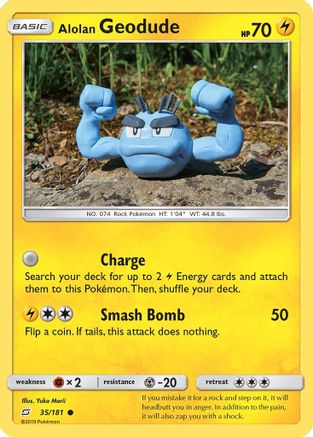 Alolan Geodude (35) 35/181 - SM Team Up Reverse Holofoil