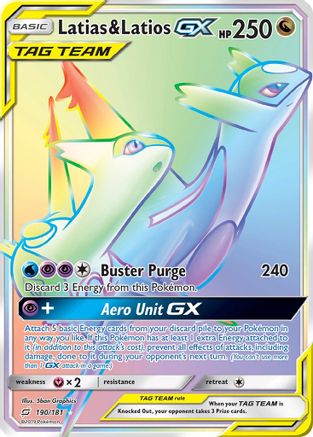 Latias & Latios GX (Secret) 190/181 - SM Team Up Holofoil