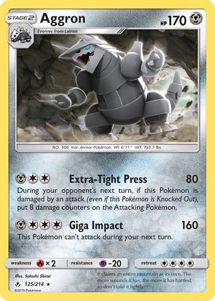 Aggron 125/214 - SM Unbroken Bonds Reverse Holofoil