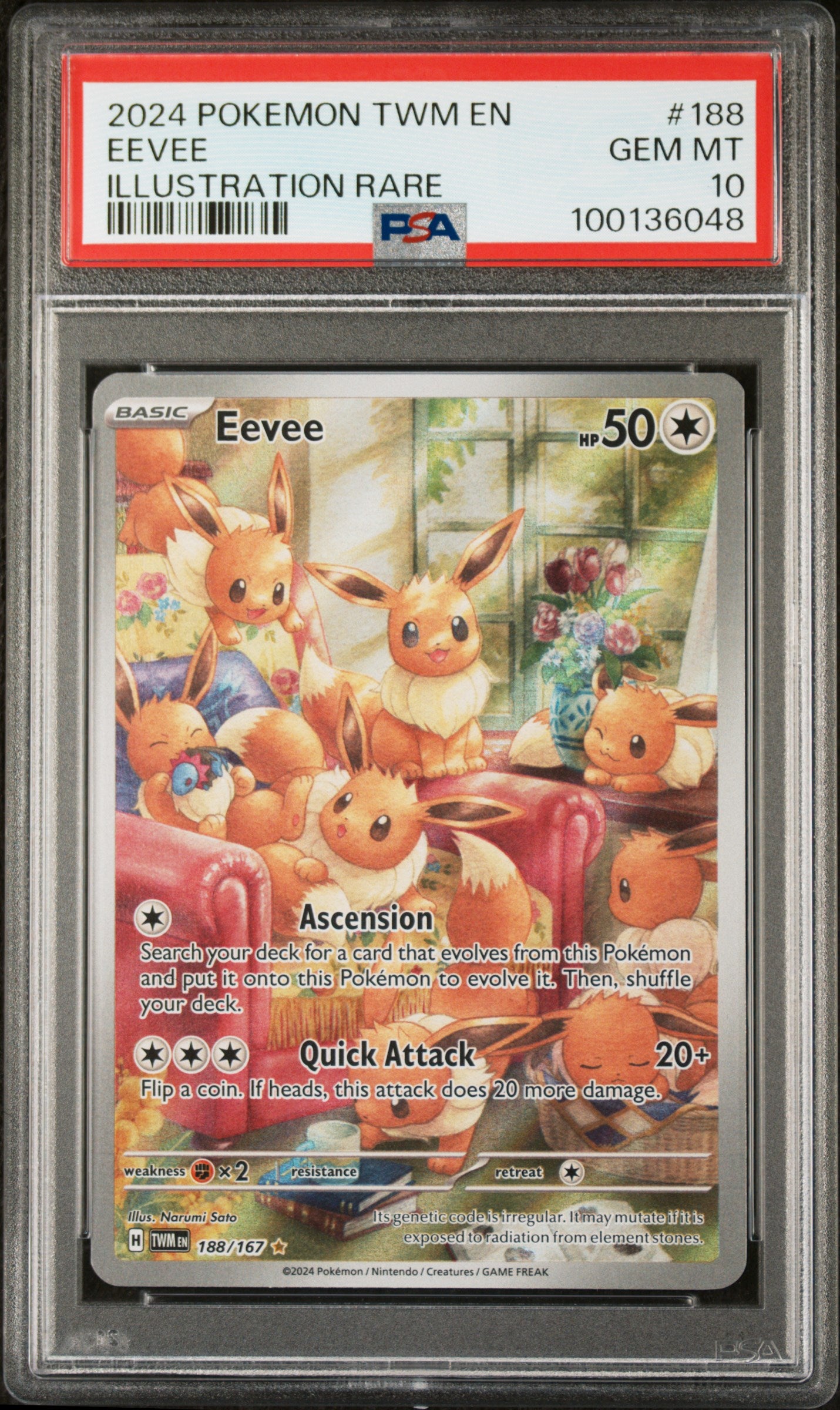 Eevee Illustration Rare PSA 10
