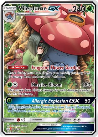 Vileplume GX (Full Art) 211/236 - SM Cosmic Eclipse Holofoil