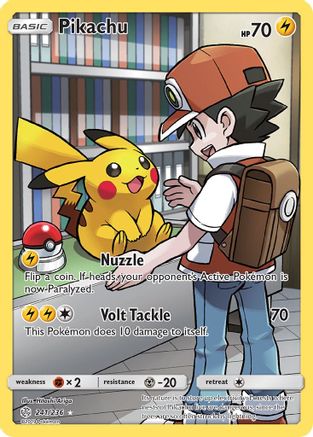 Pikachu (Secret) 241/236 - SM Cosmic Eclipse Holofoil