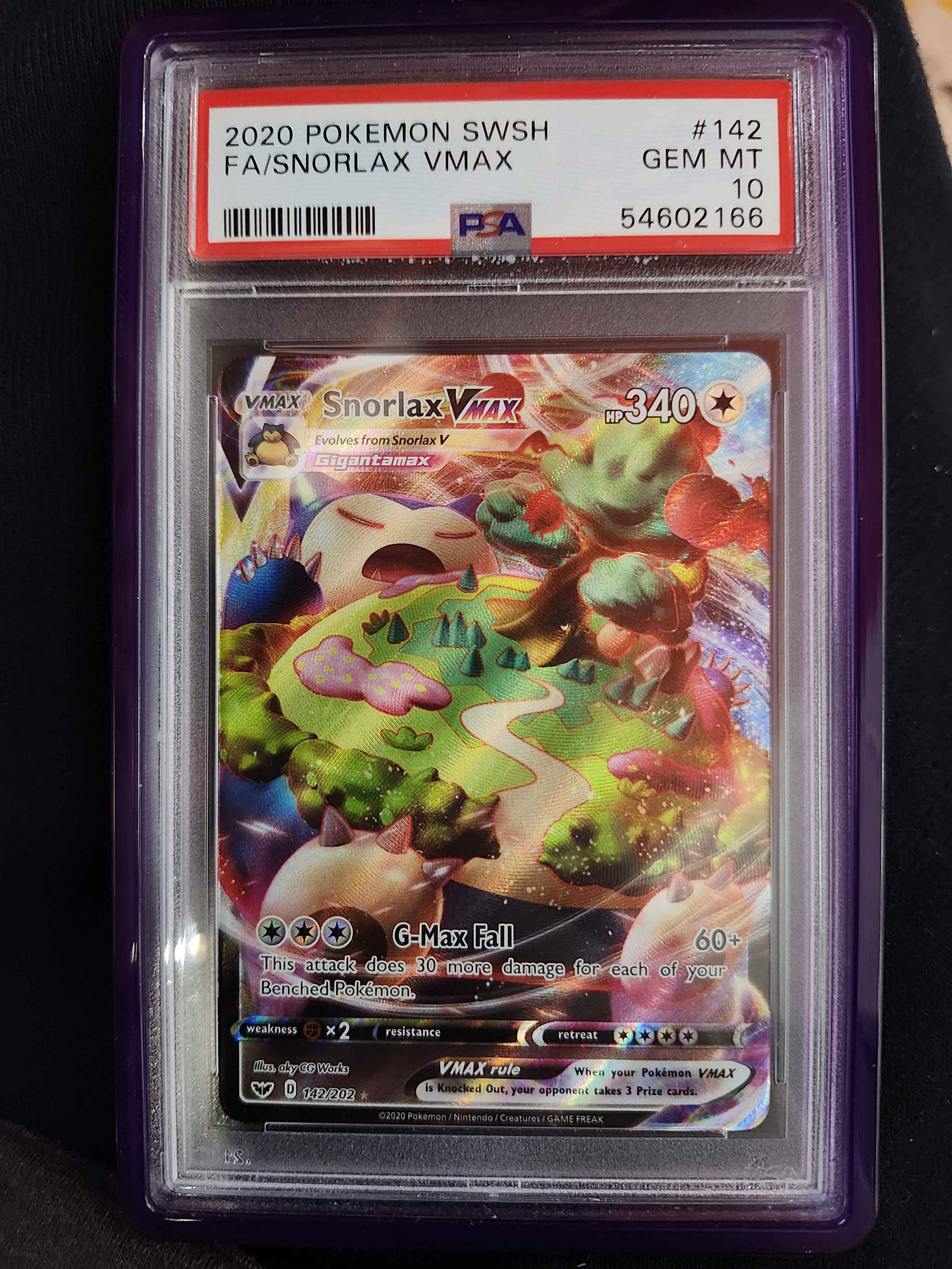 #142 FA/SNORLAX VMAX PSA 10 #142 FA/SNORLAX VMAX PSA 10