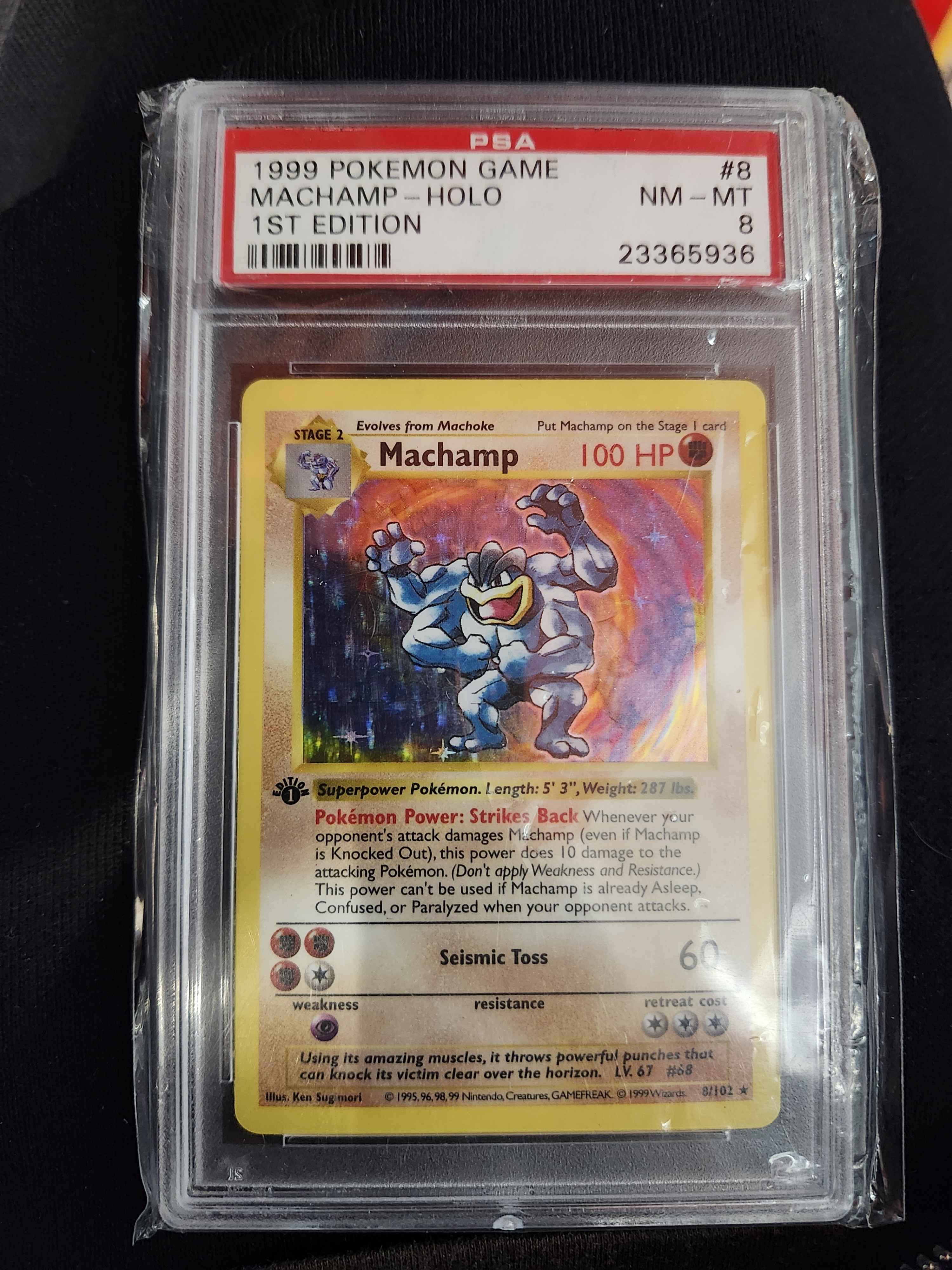 MACHAMP 1ST EDITION SHADOWLESS PSA 8 Derpy Cards MACHAMP 1ST EDITION SHADOWLESS PSA 8 Derpy Cards