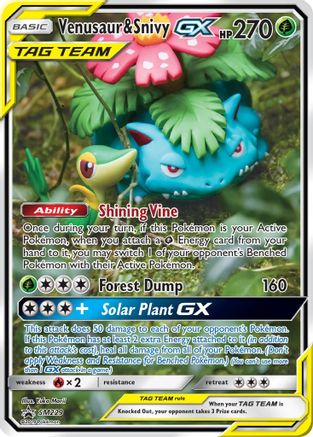Venusaur & Snivy GX - SM229 SM229/248 - SM Promos Holofoil