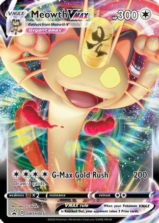 Meowth VMAX - SWSH005 SWSH005/307 - SWSH Sword & Shield Promo Cards Holofoil