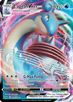 Lapras VMAX 50/202 - SWSH01 Sword & Shield Base Set Holofoil