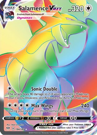 Salamence VMAX (Secret) 194/189 - SWSH03 Darkness Ablaze Holofoil