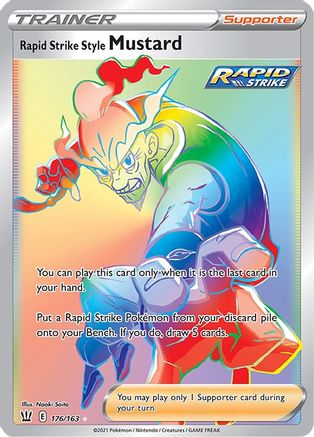 Rapid Strike Style Mustard (Secret) 176/163 - SWSH05 Battle Styles Holofoil
