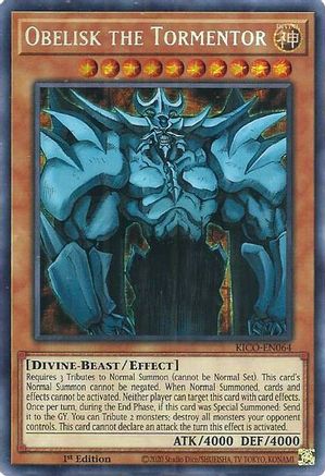 Obelisk the Tormentor (Secret Pharaoh's Rare) (KICO-EN064) - King's Court 1st Edition