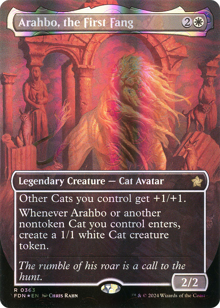 Arahbo, the First Fang (FDN-363) - Foundations (Borderless) Foil