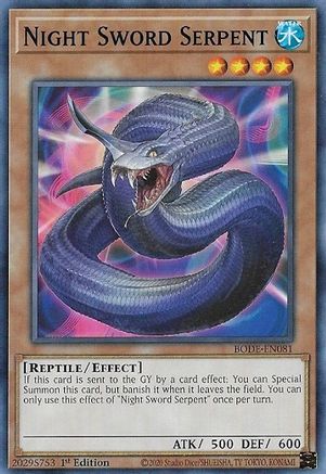 Night Sword Serpent (BODE-EN081) - Burst of Destiny 1st Edition