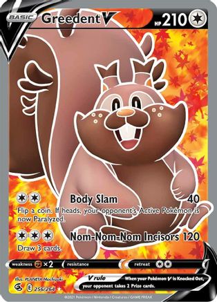 Greedent V (Full Art) 256/264 - SWSH08 Fusion Strike Holofoil