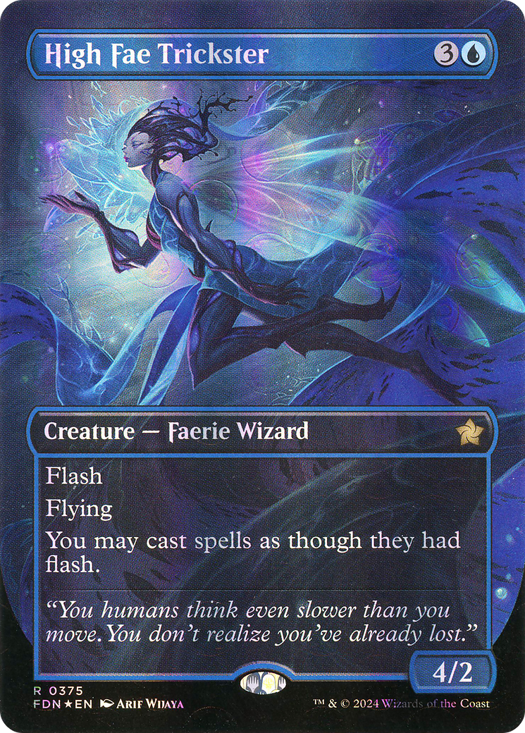 High Fae Trickster (FDN-375) - Foundations (Borderless) Foil