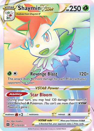 Shaymin VSTAR (Secret) 173/172 - SWSH09 Brilliant Stars Holofoil
