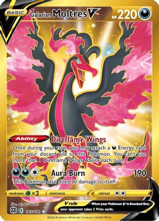 Galarian Moltres V (Secret) 183/172 - SWSH09 Brilliant Stars Holofoil