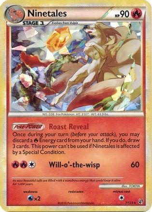 Ninetales - 7/123 (Cracked Ice) 7 - Blister Exclusives Holofoil