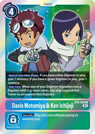 Davis Motomiya & Ken Ichijoji (BT8-088) - New Awakening Foil