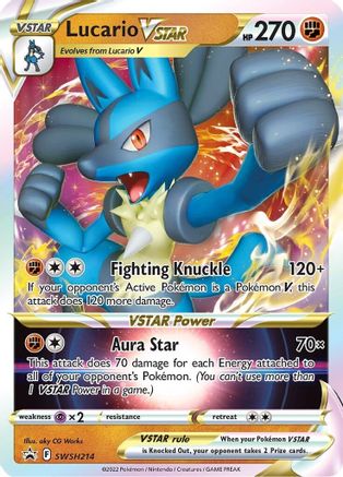 Lucario VSTAR - SWSH214 SWSH214/307 - SWSH Sword & Shield Promo Cards Holofoil