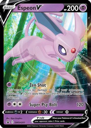 Espeon V - SWSH201 SWSH201/307 - SWSH Sword & Shield Promo Cards Holofoil