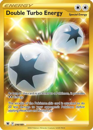 Double Turbo Energy (Secret) 216/189 - SWSH10 Astral Radiance Holofoil