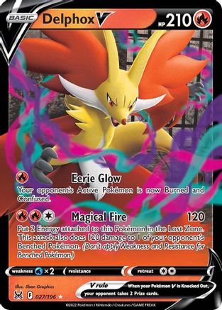 Delphox V 27/196 - SWSH11 Lost Origin Holofoil