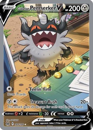 Galarian Perrserker V (Alternate Full Art) 184/196 - SWSH11 Lost Origin Holofoil