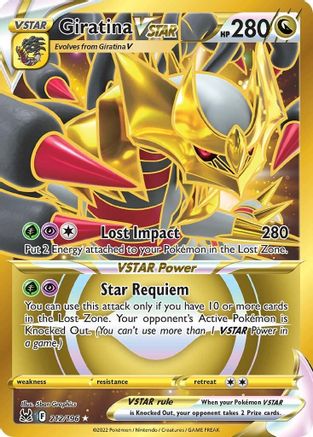 Giratina VSTAR (212) (Secret) 212/196 - SWSH11 Lost Origin Holofoil