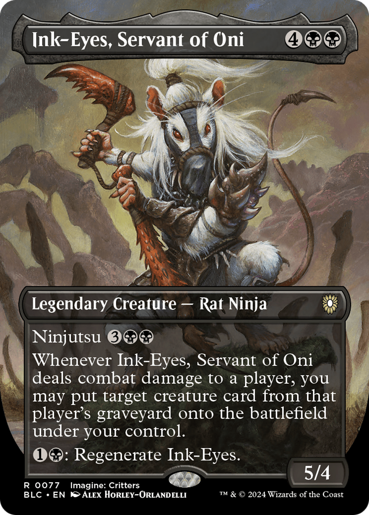 Ink-Eyes, Servant of Oni (BLC-077) - Bloomburrow Commander (Borderless) Foil